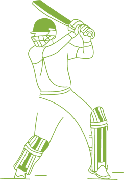 Athlete posing with sports gear